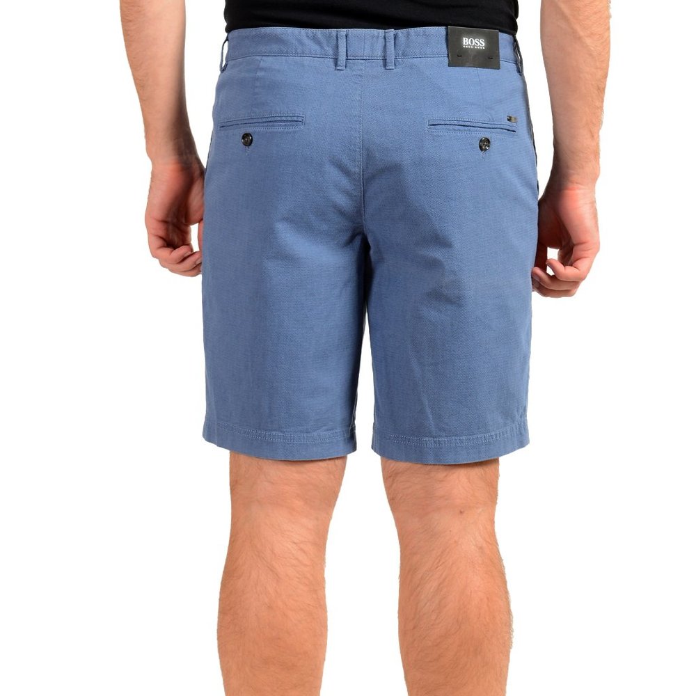 Hugo Boss Men's "Slice-Short" Blue Flat Front Shorts sz 28 30 32 34 36 38 40 R - Picture 2 of 4